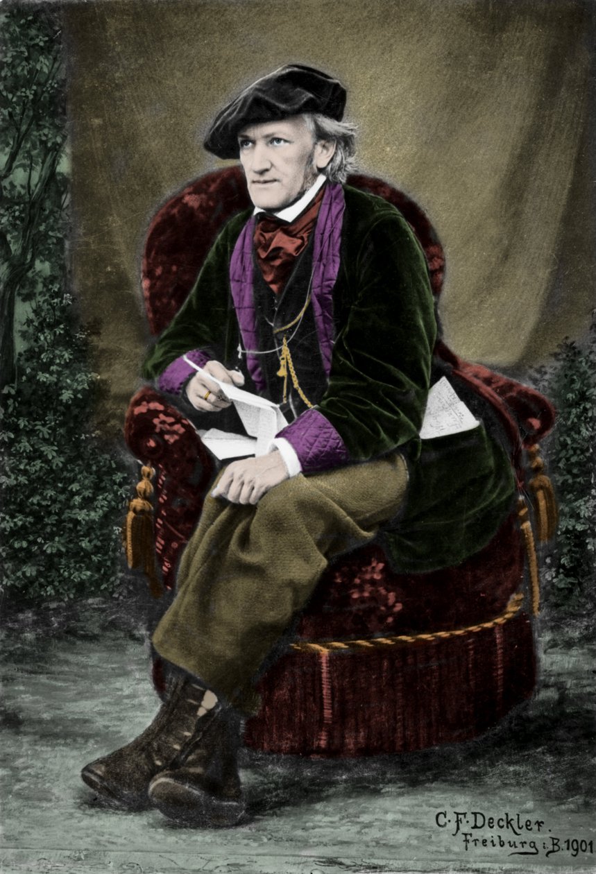 Richard Wagner (1813-1883) zeneszerző portréja a svájci luzerni Villa Tribschenben. alkotó: Unknown photographer