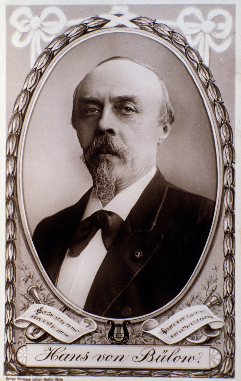 Hans von Bulow német rendező és zongoraművész portréja (f/w fotó alkotó: Unknown photographer