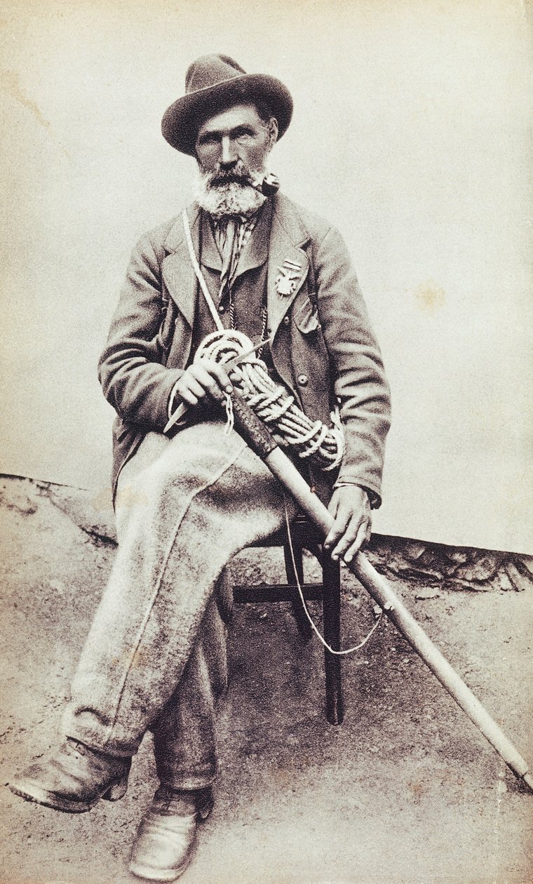Jean-Antoine Carrel olasz hegymászó portréja (Valtournenche alkotó: Unknown photographer
