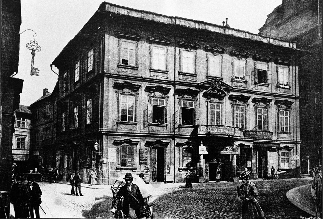 Prága, 1897 előtt. Az épület, ahol Franz Kafka író született. alkotó: Unknown photographer