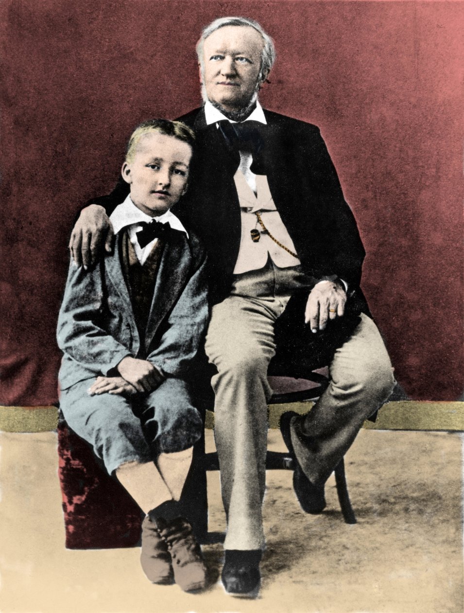 Richard Wagner fiával, Siegfried Wagnerrel (1869-1930) 1880 körül alkotó: Unknown photographer