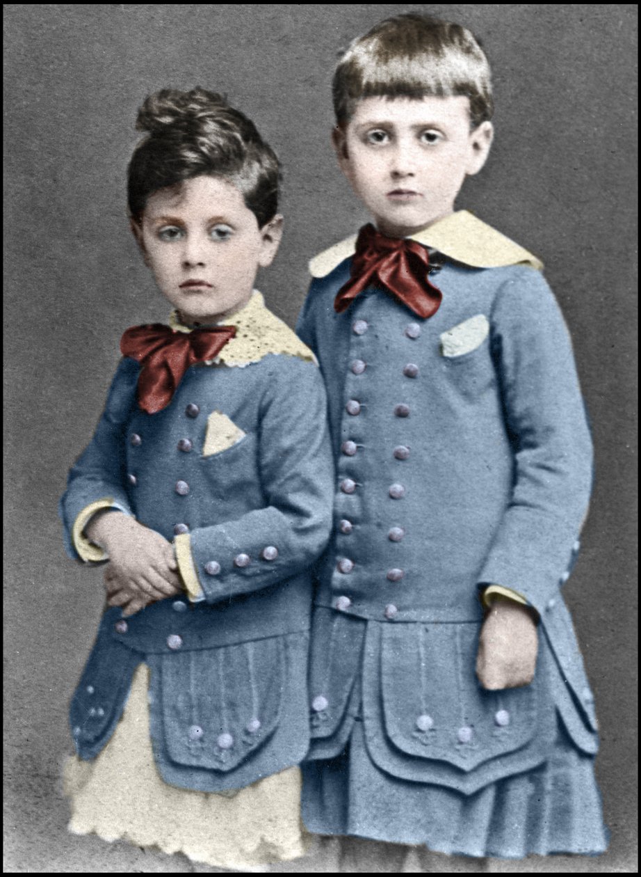 Robert és Marcel Proust gyermekei 1877-ben. alkotó: Unknown photographer