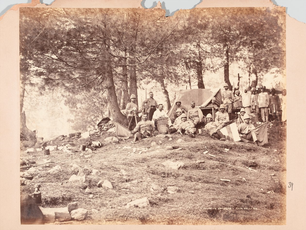 Távíró és jeladók Kaim Gullinál, Fekete-hegyi expedíció, 1888 alkotó: Unknown
