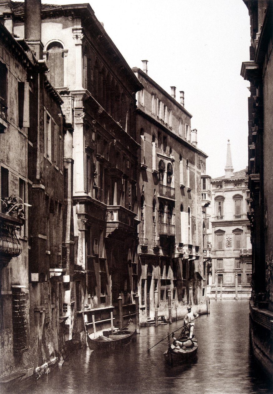 A velencei Grimani-csatorna – fotózás, 19. század vége alkotó: Unknown photographer