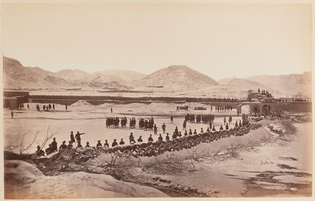 The Laager and Abattis, Sherpur Cantonment, 1879. december (f/w fotó) alkotó: Unknown photographer