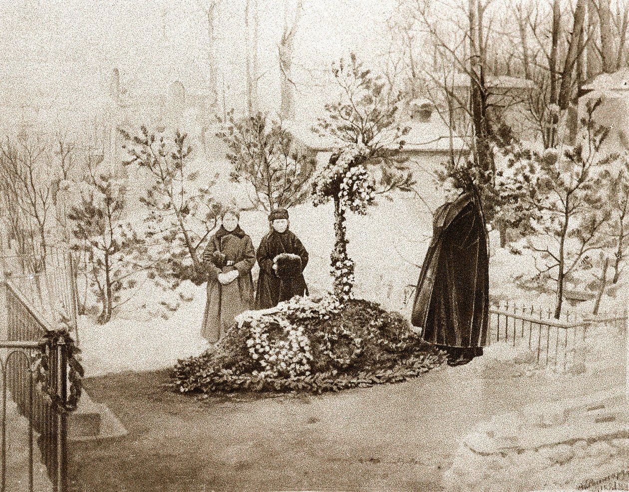 Fjodor Dosztojevszkij orosz író családja (Dosztojevszkij vagy Dosztojevszkij alkotó: Unknown photographer