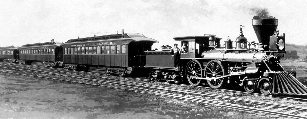 A Chicago, a Rock Island és a Pacific Railroad (CRI&P RR) vonata 1852-től alkotó: Unknown photographer