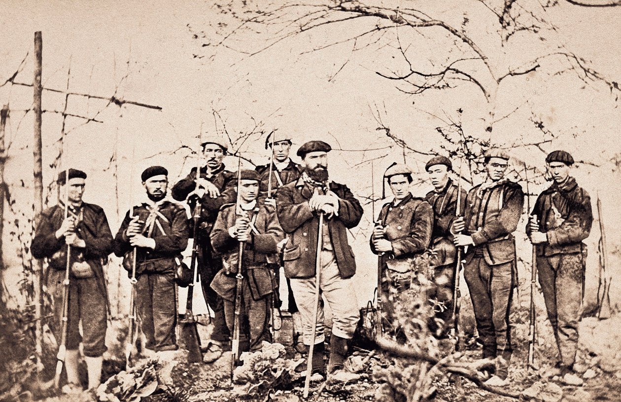 Harmadik karlista háború (1872-1876): A Santa Cruz-kúra és őrzője. Fényképészet Spanyolország, San Sebastian, San Telmo Városi Múzeum. alkotó: Unknown photographer