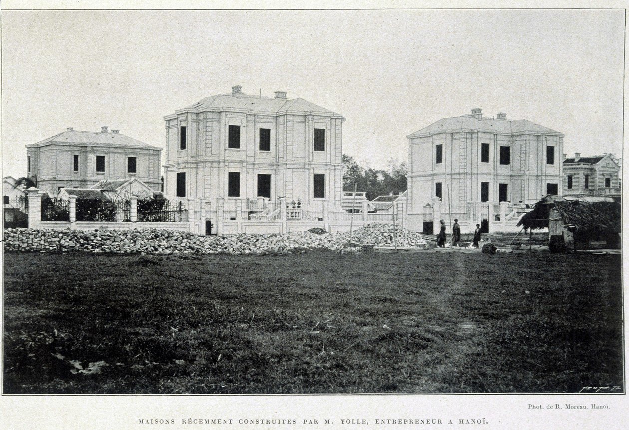 Yolle vállalkozó által Hanoiban épített sorházak, Robert Dubois „Le Tonkin 1900-ban”. alkotó: Unknown photographer
