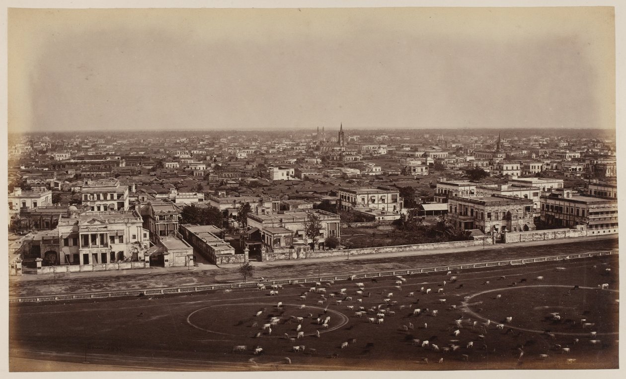 „Kilátás az Ochterlony-emlékműről”, Kalkutta alkotó: Unknown photographer