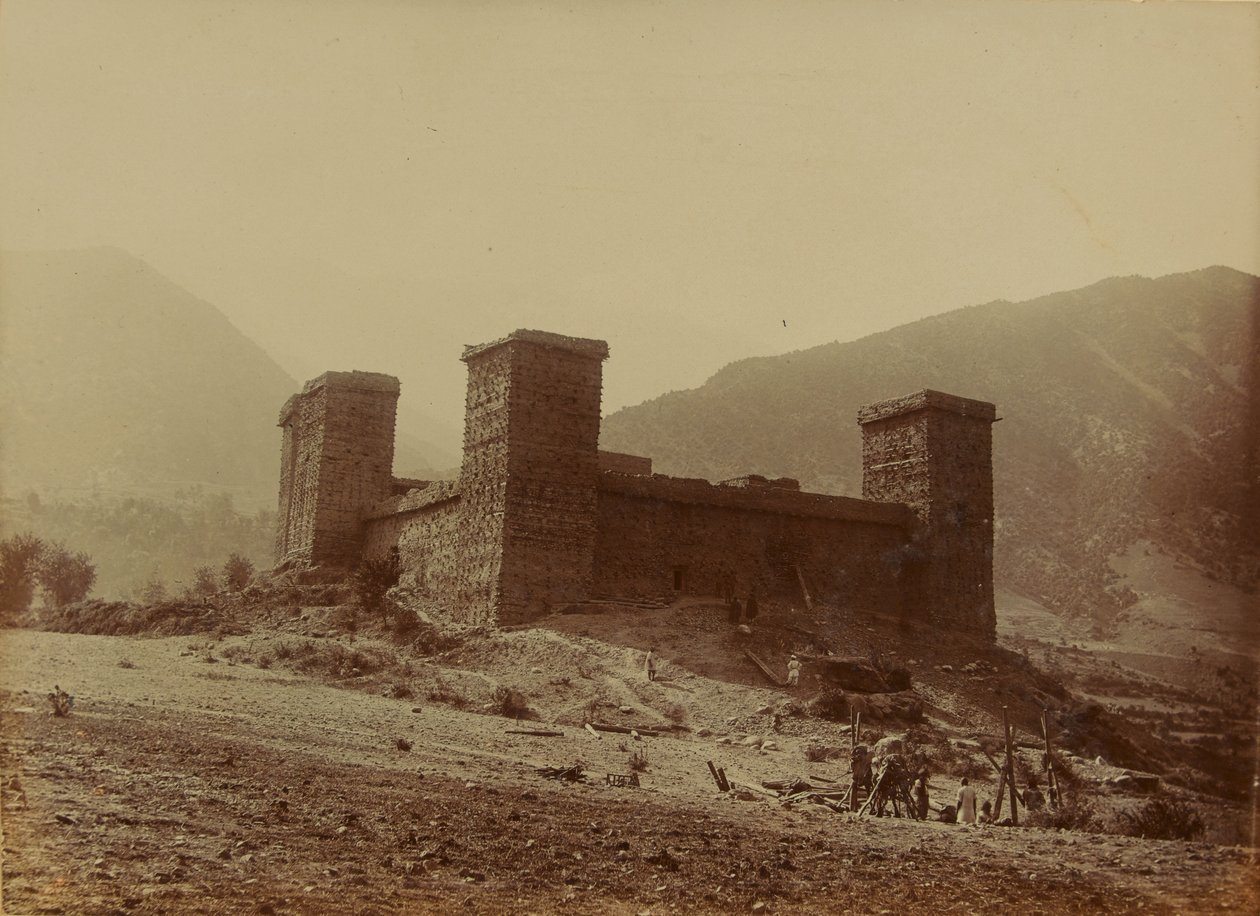 Kilátás a Chitral-erődre, 1895 alkotó: Unknown photographer