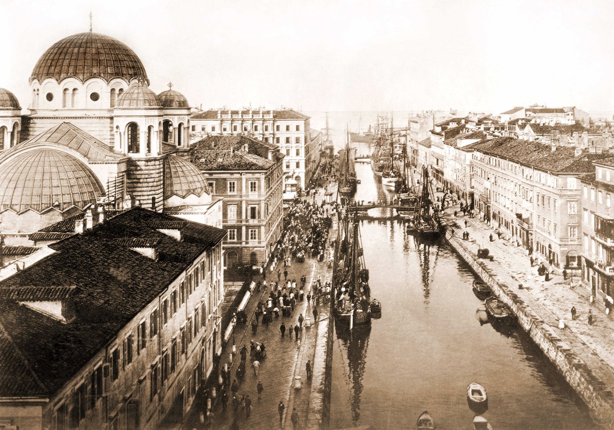 Kilátás Trieszt városára a 19. század végén. alkotó: Unknown photographer