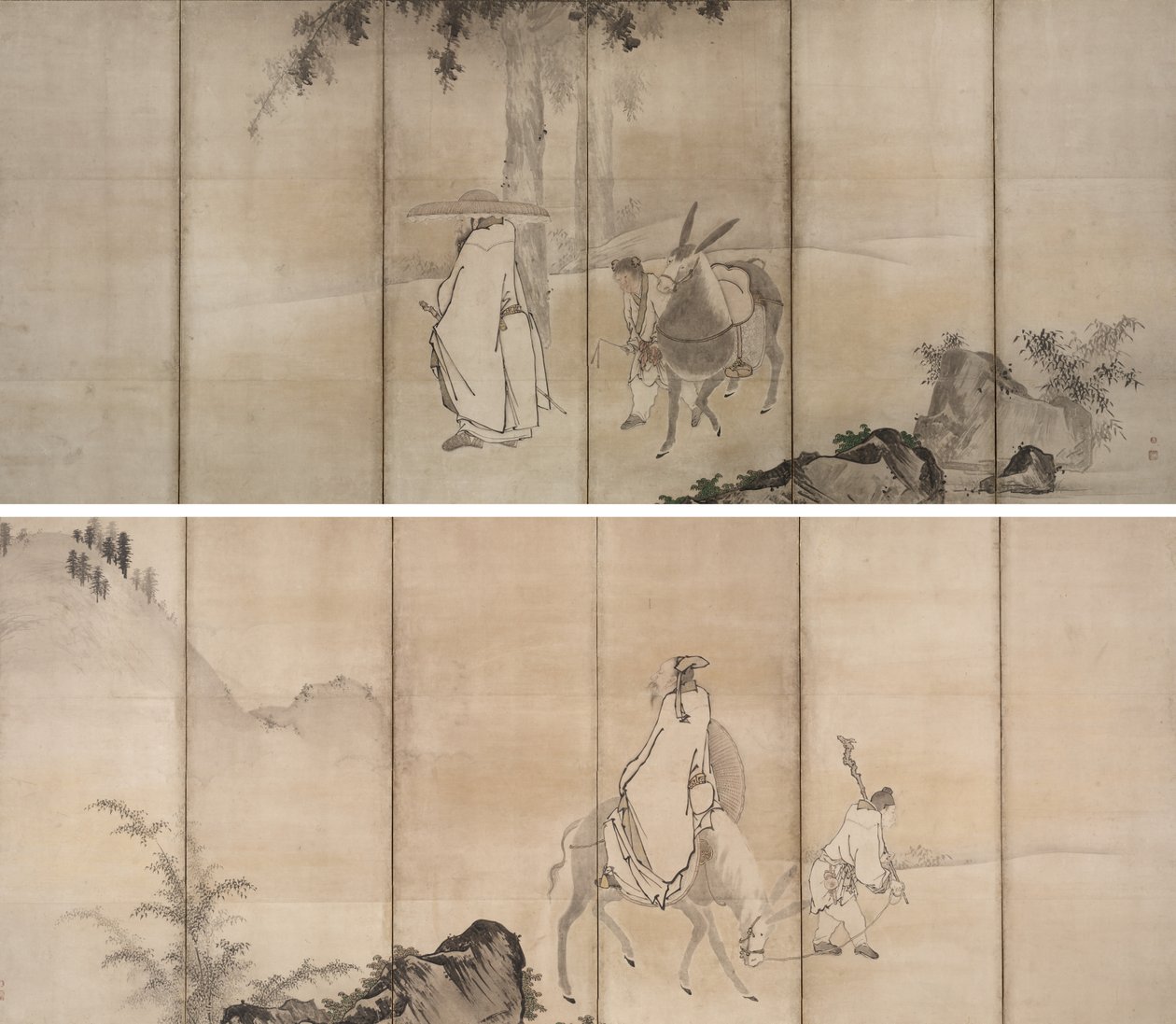 Su Shi (So Shoku) és Pan Lang (Han Rō) alkotó: Unkoku Tōgan