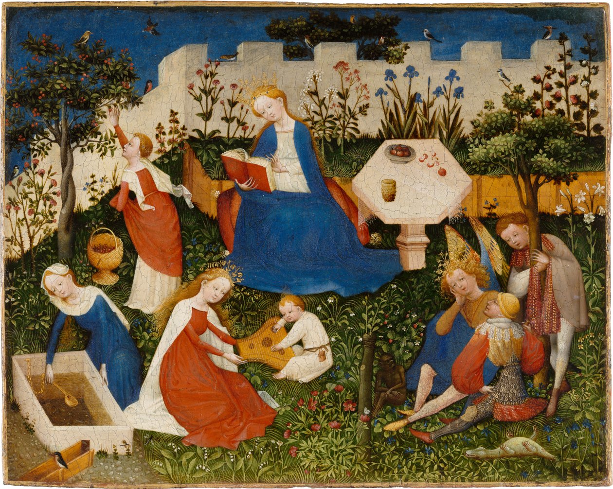 The Little Garden of Paradise, c.1410-20 (mixed media on oak) alkotó: Upper Rheinish Master