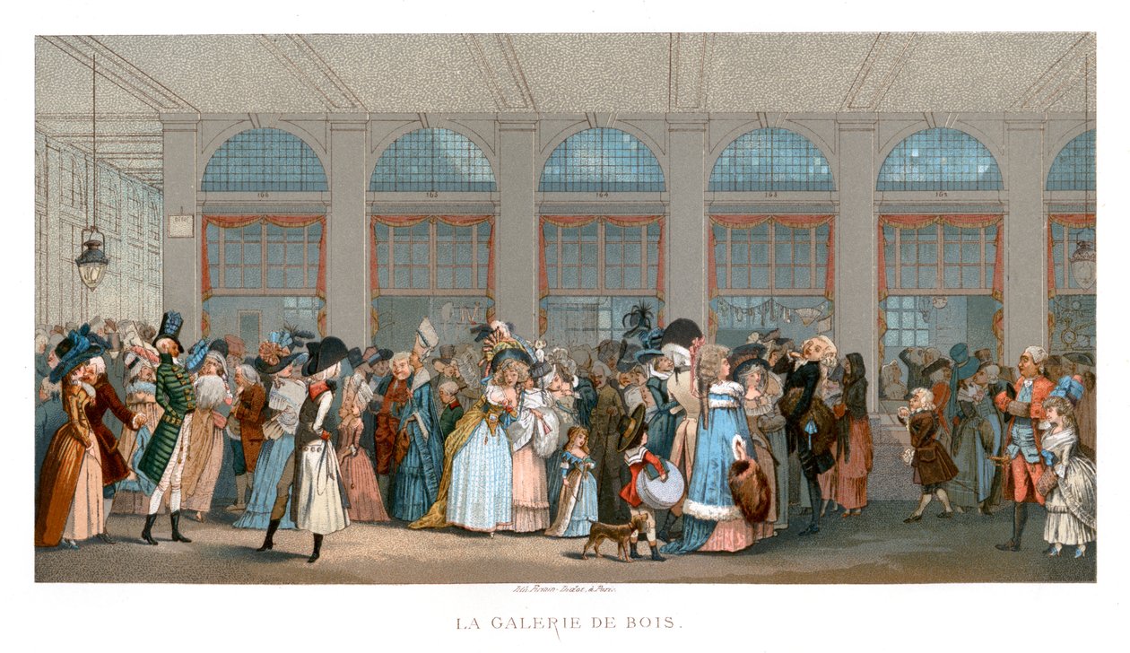 A Galerie de Bois, Párizs, 1787, 1885. alkotó: Urrabieta