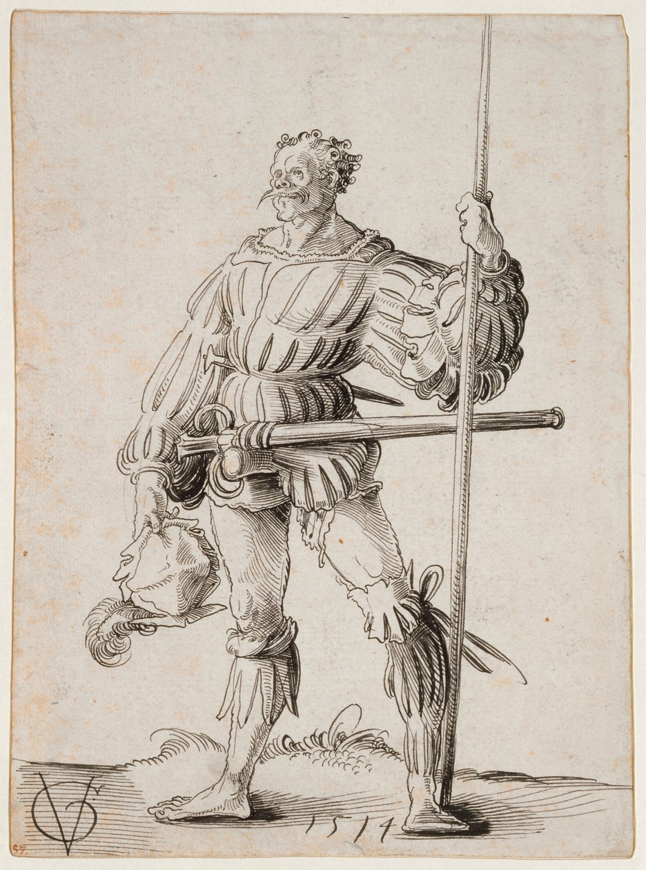 Katona lándzsával, 1514 alkotó: Urs Graf