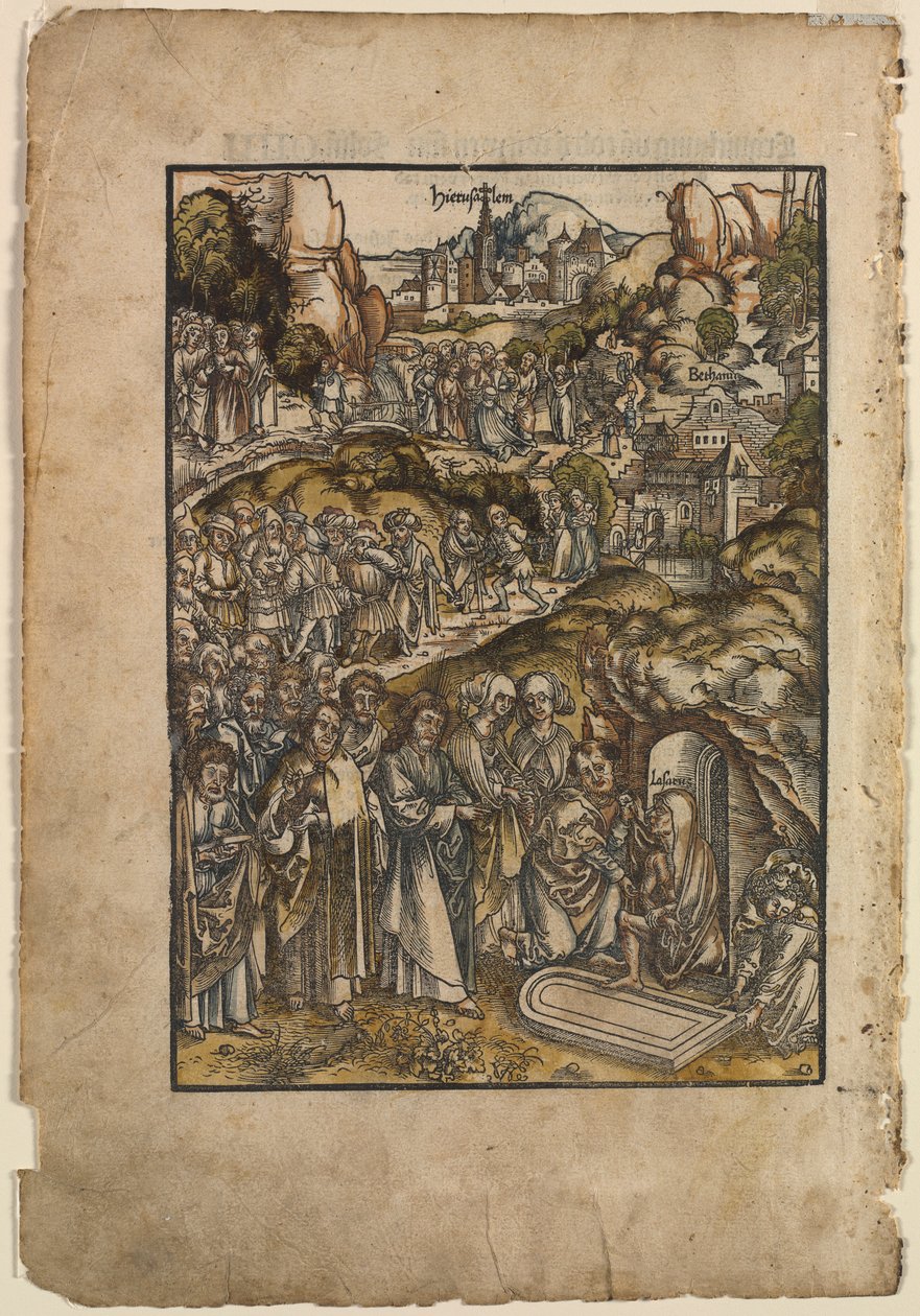 A szenvedély: Lázár feltámasztása, 1508 előtt. alkotó: Urs I Graf