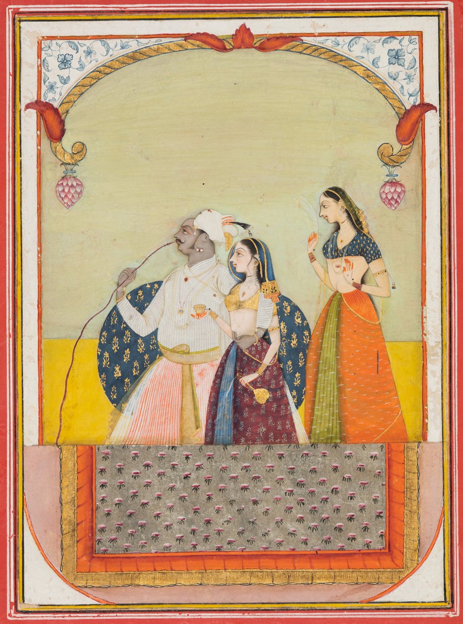 Maharaja Shri Anand Singhji és koncertje, 1729. alkotó: Ustad Murad
