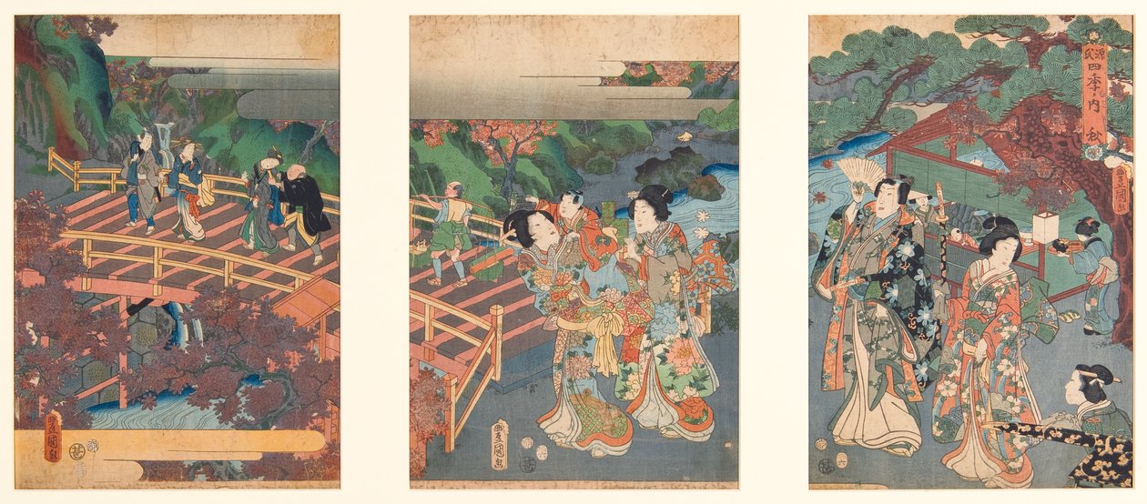 Ősz, 1850-es évek eleje (fametszet) alkotó: Utagawa Kunisada