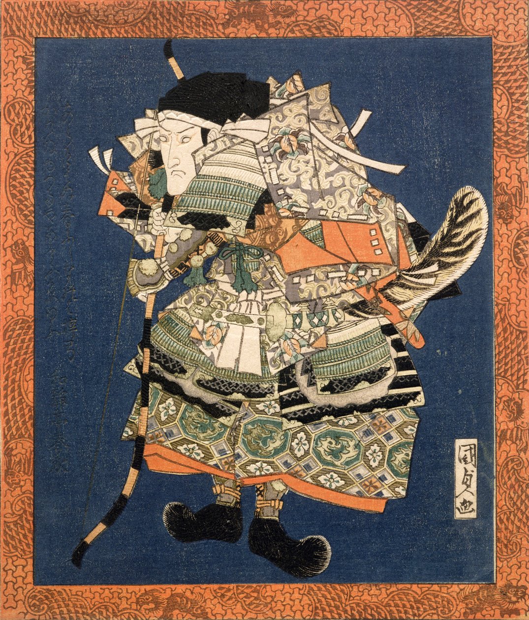 Bando Mitsugoro III, 1820 (fametszet) alkotó: Utagawa Kunisada