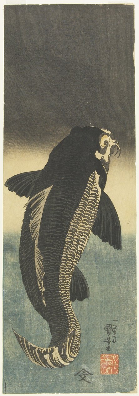 Fekete ponty, c. 1842 alkotó: Utagawa Kuniyoshi
