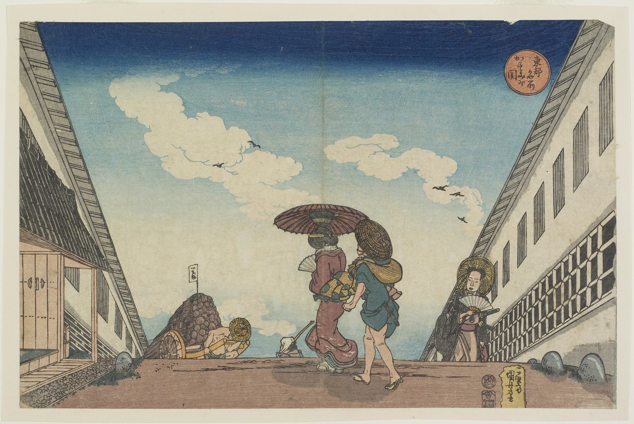 Kasumigaseki, 1830-1837 alkotó: Utagawa Kuniyoshi
