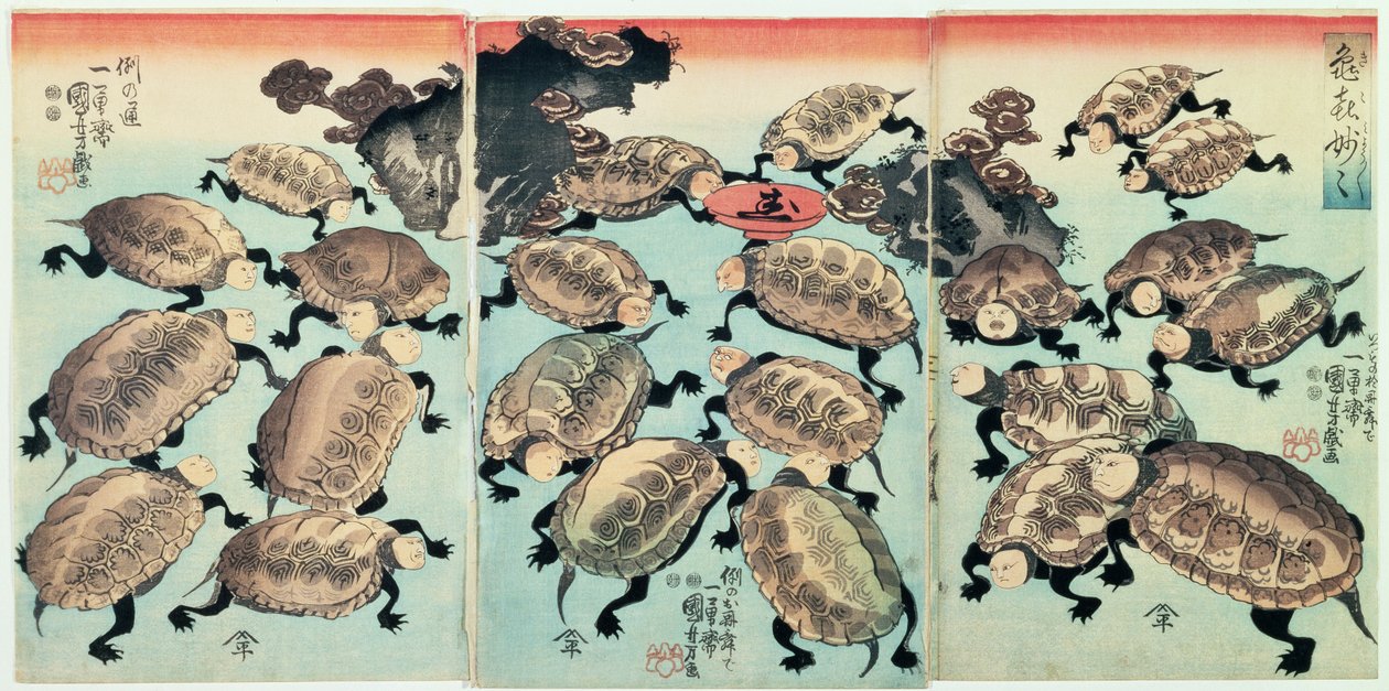 Kinki-Myo-Myo (Very, Very Droll) (fatömb nyomat) alkotó: Utagawa Kuniyoshi