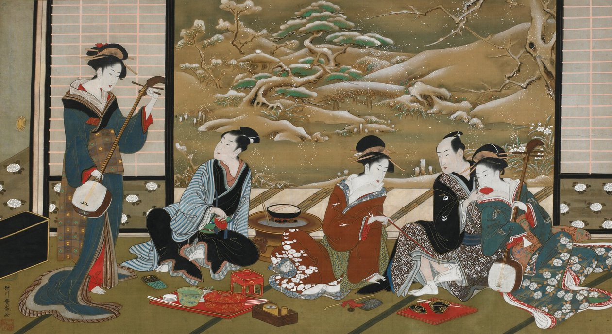 Téli buli alkotó: Utagawa Toyoharu