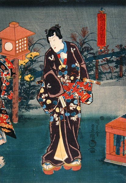 Telihold: Színezd a növényeket és a virágokat alkotó: Utagawa Kunisada