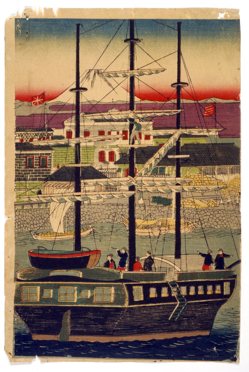 Kiotói kikötő, Japán alkotó: Utagawa (1786 1865) Kunisada