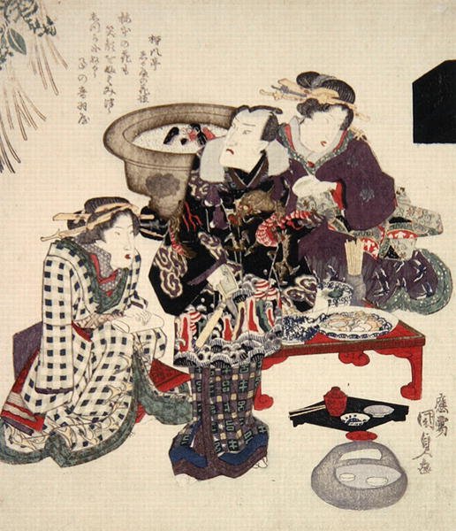 Otawaya (Onoe Kikugoro) Umemotóban, 1825 körül (színes fatömbnyomat) alkotó: Utagawa Kunisada