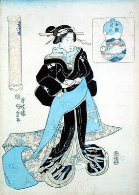 Hölgy portréja (faminta) alkotó: Utagawa Kunisada
