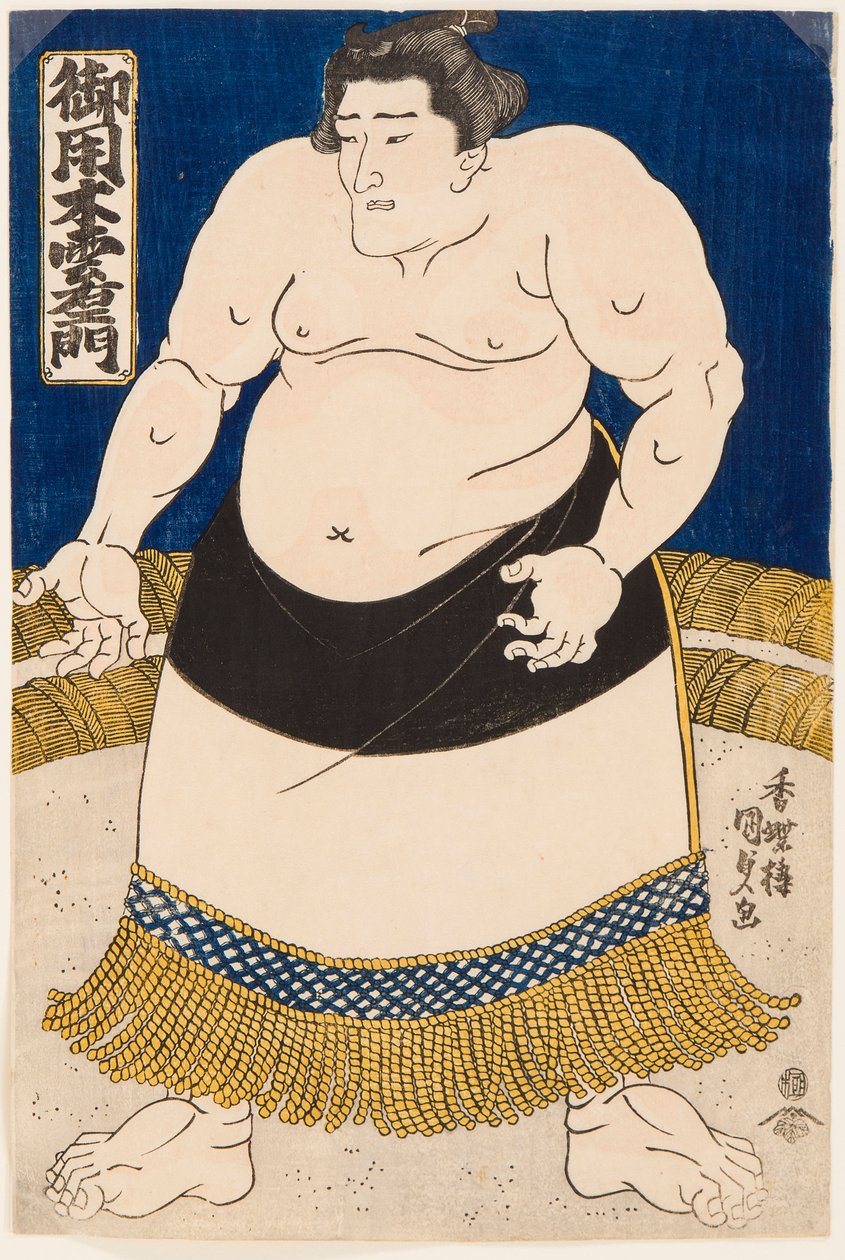 Goyogi Kumoemon szumóbirkózó portréja. Nyomtatás: Utagawa Kunisada (1786-1865) alkotó: Utagawa Kunisada