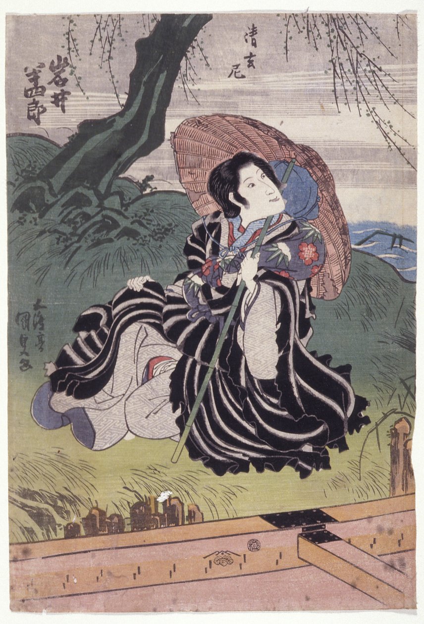 Iwai Hanshir? Seigen apáca szerepében (színes fatömbnyomat) alkotó: Utagawa (1786 1865) Kunisada