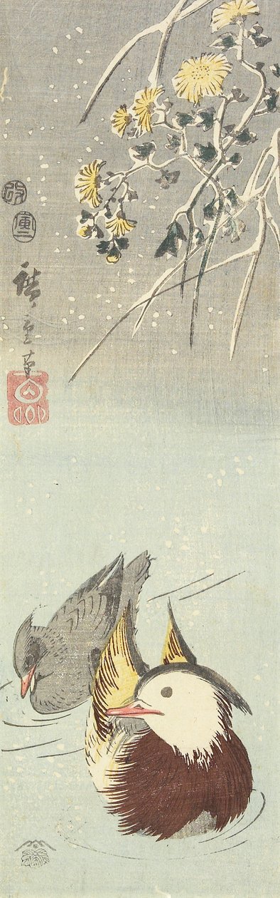 (Chrysanthemum and Mandarin Ducks), 1854. február alkotó: Utagawa Hiroshige