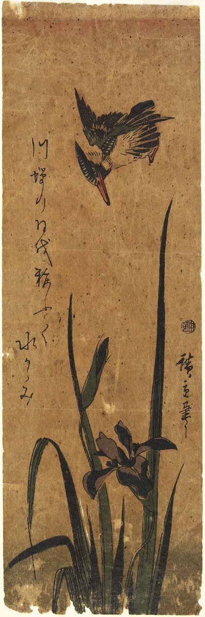 (Írisz és Jégmadár), 1830-1858 alkotó: Utagawa Hiroshige