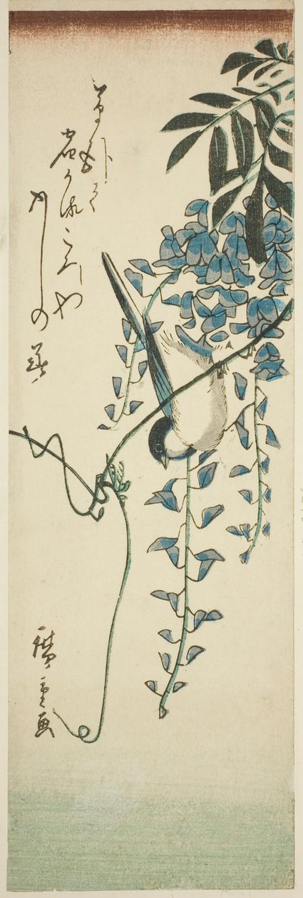 Madár és wisteria alkotó: Utagawa Hiroshige