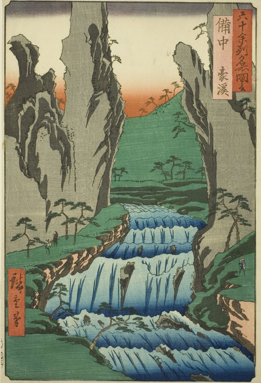 Bit-chu P-Roynce: gokei (bit-chu, gokei), a sorozatból (Rokujuyoshi Meisho Zue)” alkotó: Utagawa Hiroshige