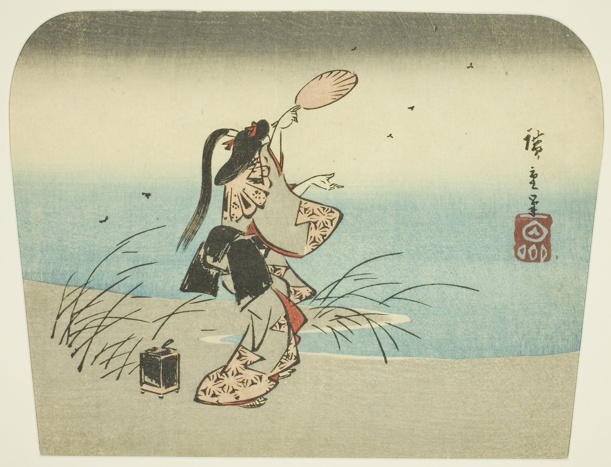 Szentjánosbogarak fogása alkotó: Utagawa Hiroshige