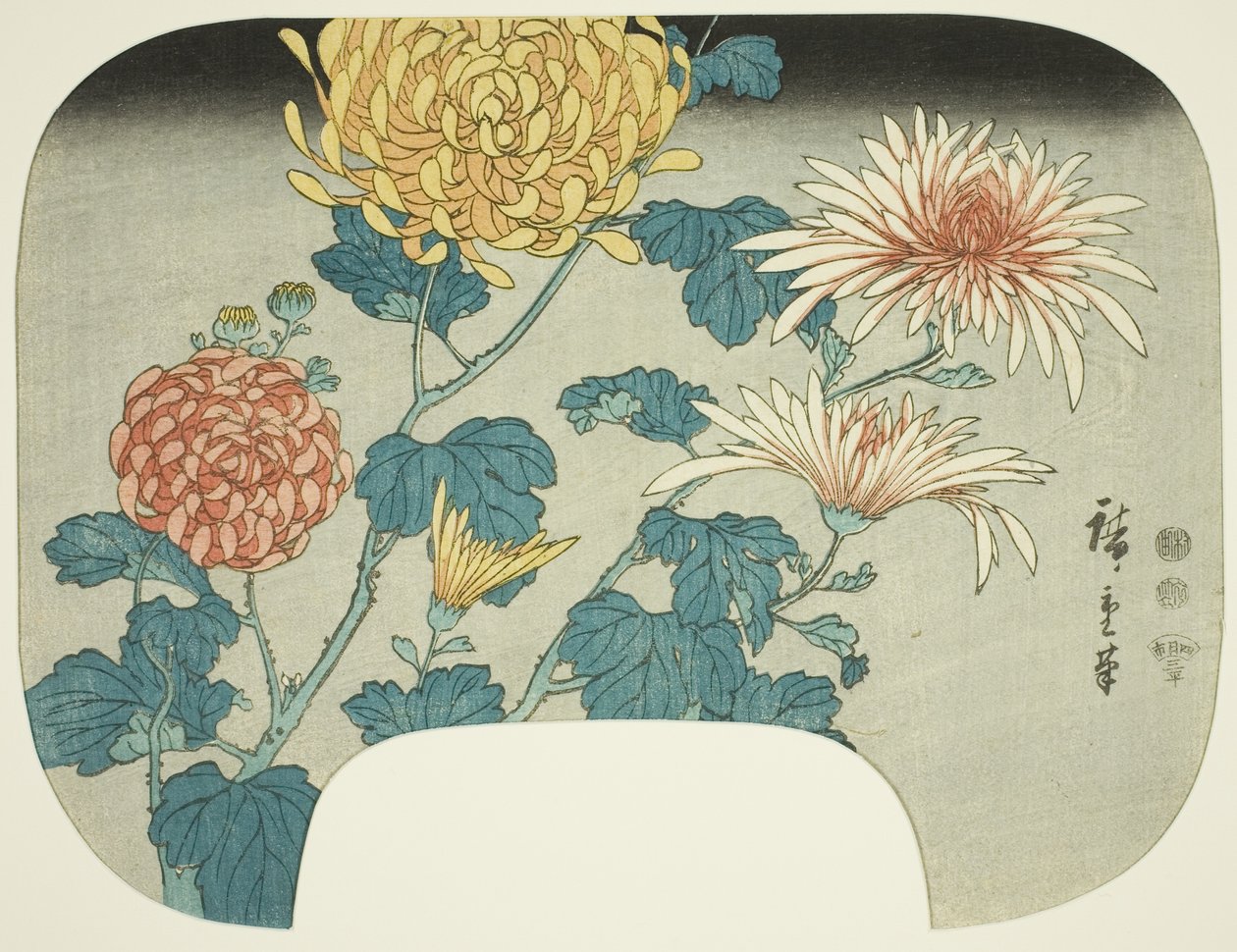 Krizantém alkotó: Utagawa Hiroshige