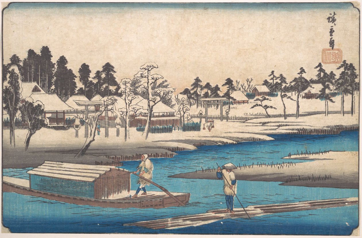 A hó után kitisztul az idő Massakiban alkotó: Utagawa Hiroshige