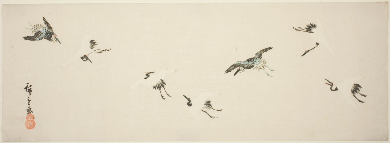 Daruk repülés közben alkotó: Utagawa Hiroshige