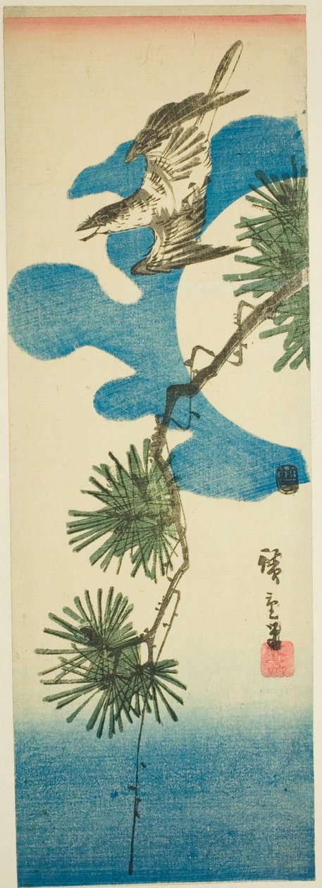 Kakukk, Fenyőág és Telihold alkotó: Utagawa Hiroshige
