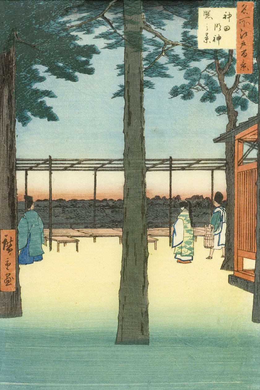 Hajnal a Kanda Myōjin szentélynél alkotó: Utagawa Hiroshige