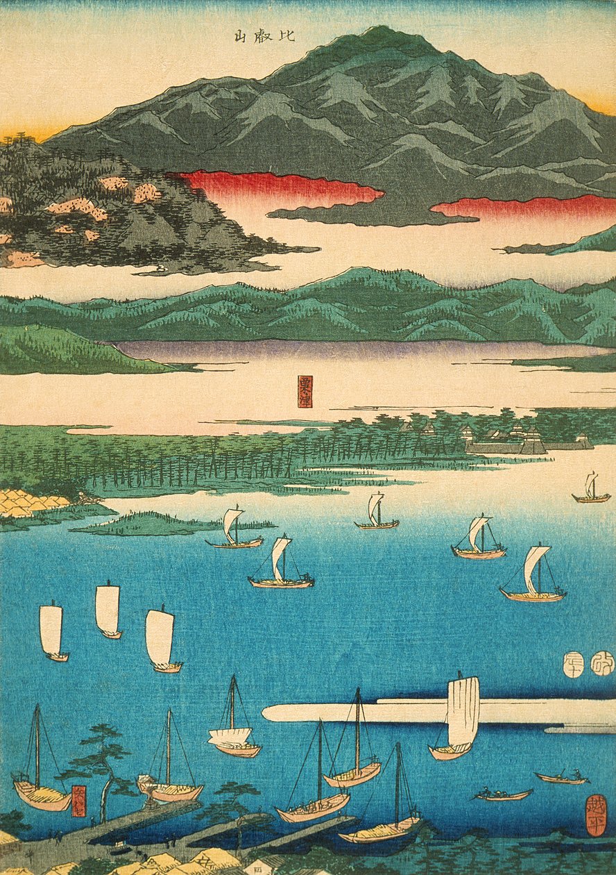 Ōmi nyolc látképe alkotó: Utagawa Hiroshige