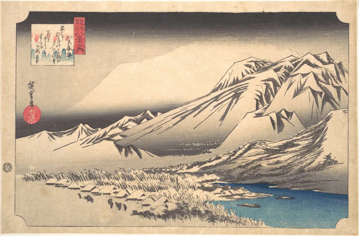 Esti hó a Hira-hegyen alkotó: Utagawa Hiroshige