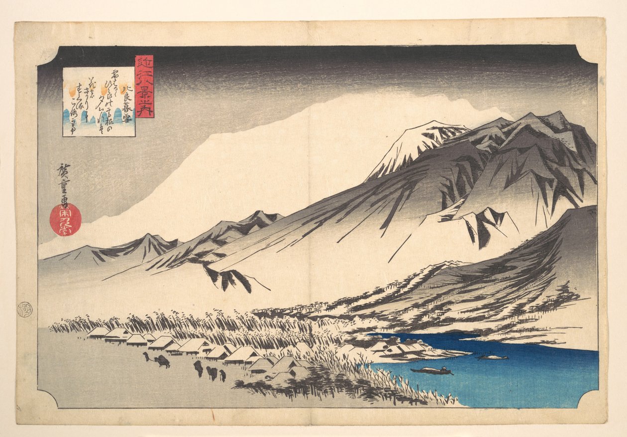 Esti hó a Hira-hegyen alkotó: Utagawa Hiroshige