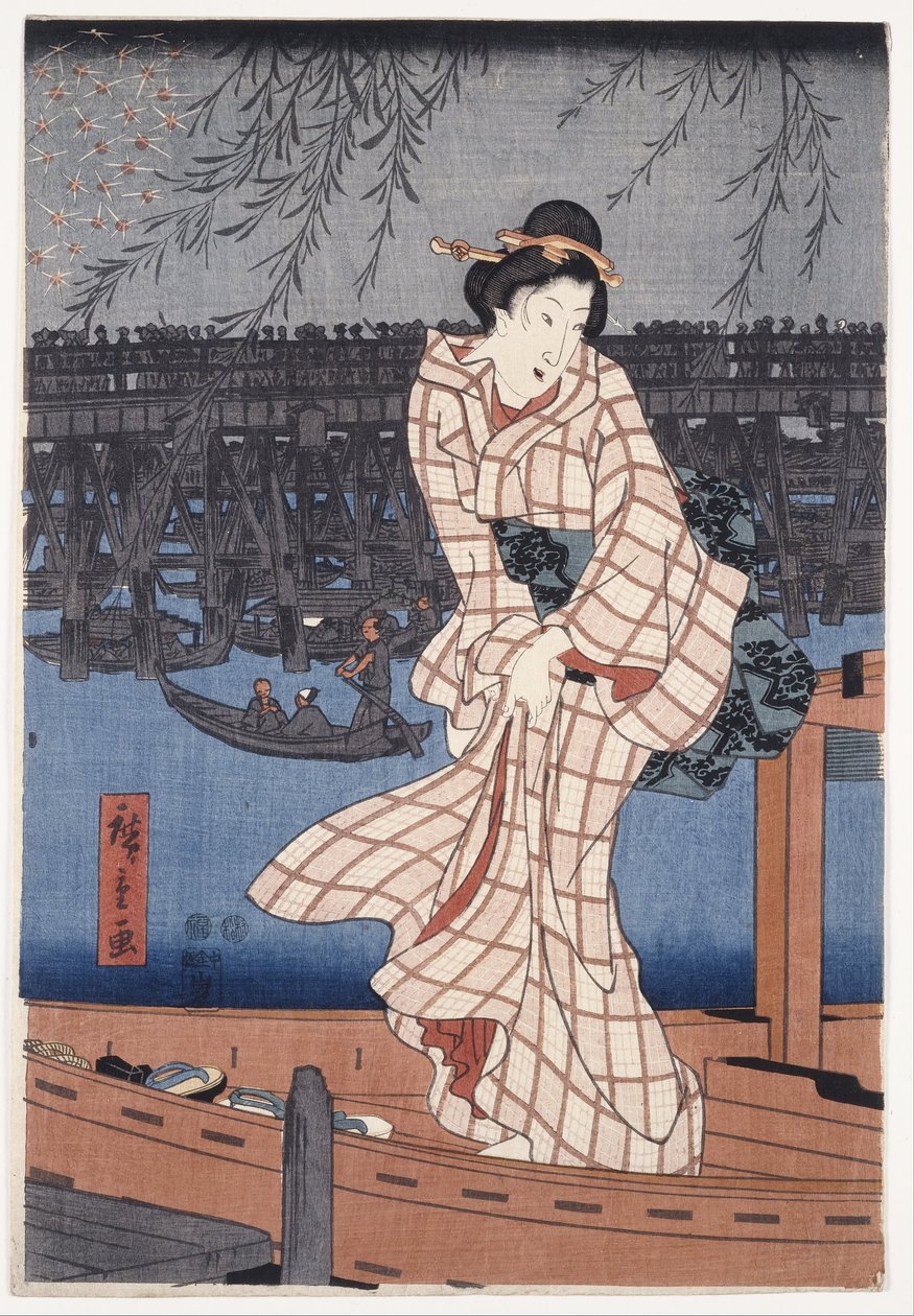 Est a Sumida-folyón alkotó: Utagawa Hiroshige