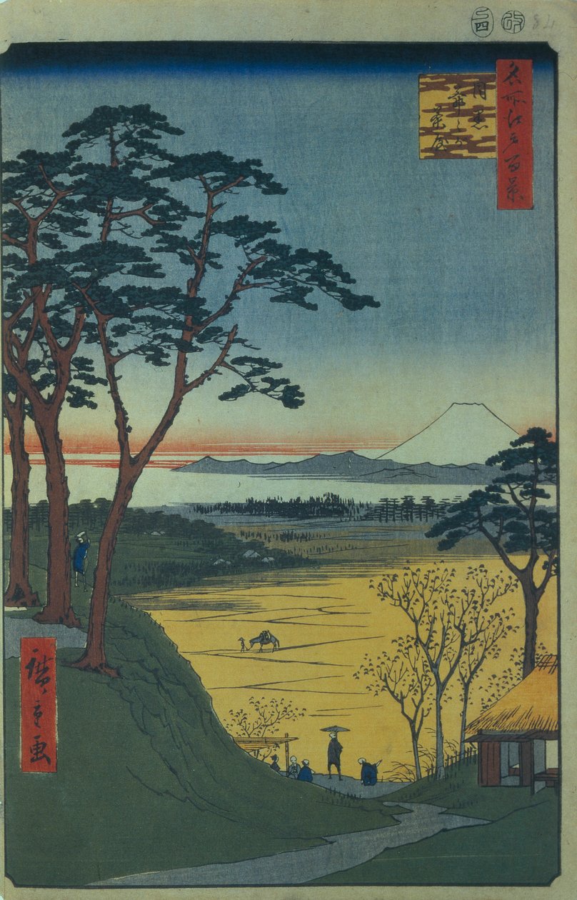 Nagypapák teázója Meguroban, Edo száz híres kilátása, 1856-1858 alkotó: Utagawa Hiroshige