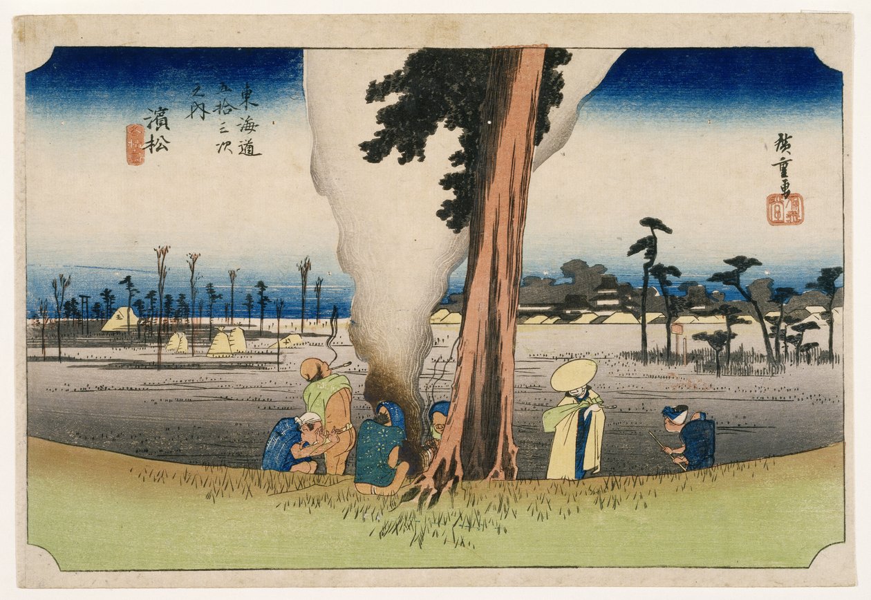 Hamamatsu, a Tokaido Highway ötvenhárom állomásáról, 1834 körül (fatömb színes nyomat) alkotó: Utagawa Hiroshige